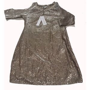 Gold Dazzle Mini With A Peek-a-boo Sleeve, NWT Size Small